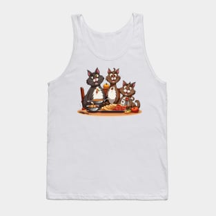 Cats celebrating thanksgiving Tank Top